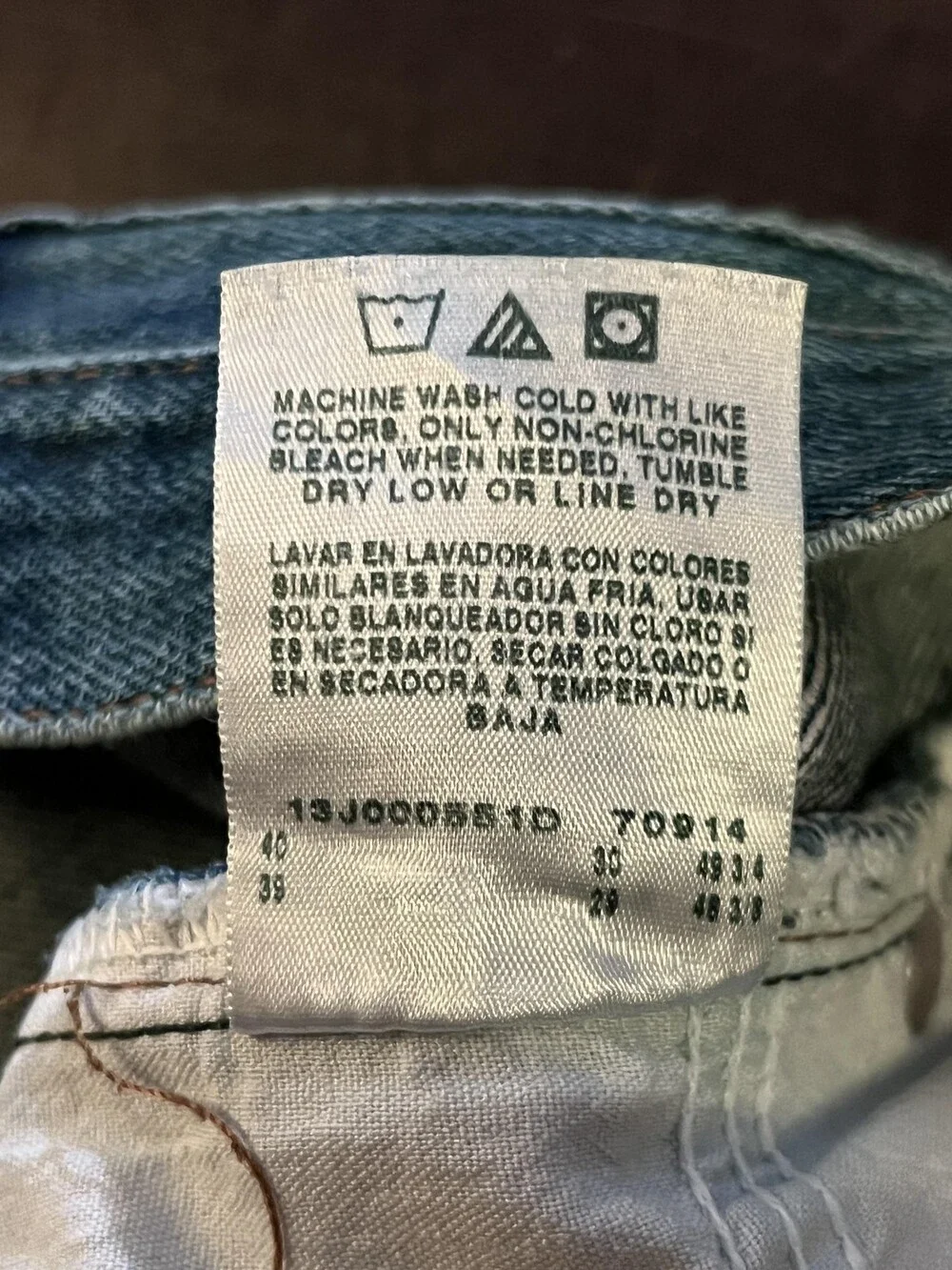 Lee Jeans Mens 38x29 Blue Relaxed Fit Denim Distressed Medium Wash 100% Cotton